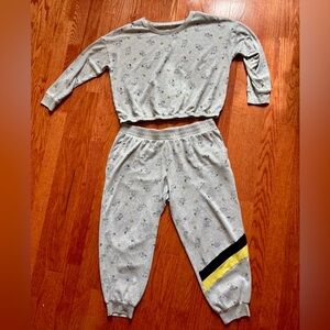 Peanuts- Gray Pajama sweatshirt & pants Set women’s, size XL